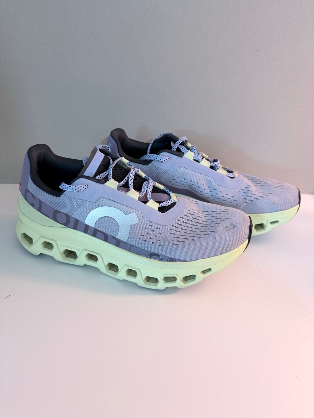 On Running Women's Lavender and Light Green Cloudstratus Athletic Shoes - Picture 1 of 4